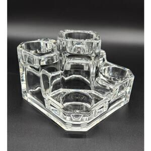 Vintage PARTYLITE Crystal Castle Tealight Votive Candle Holder